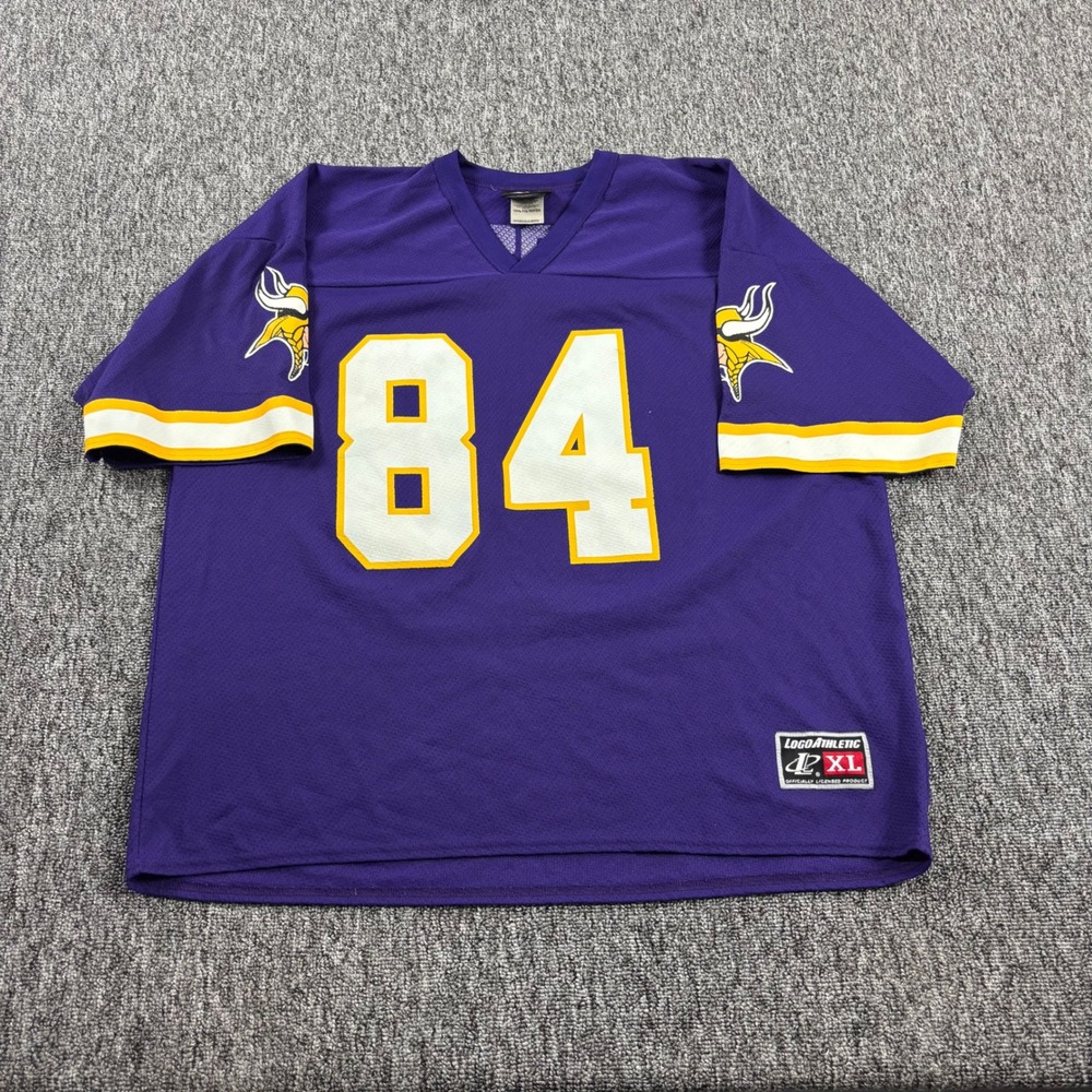 Vintage 90s Randy Moss Minnesota Vikings Logo Athletic Football Jersey XL Purple